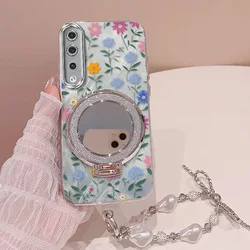 Radiant Rainbow Phone Accessory Set: Phone Case, Lanyard, and Stand - Galaxy A50s (Silver)