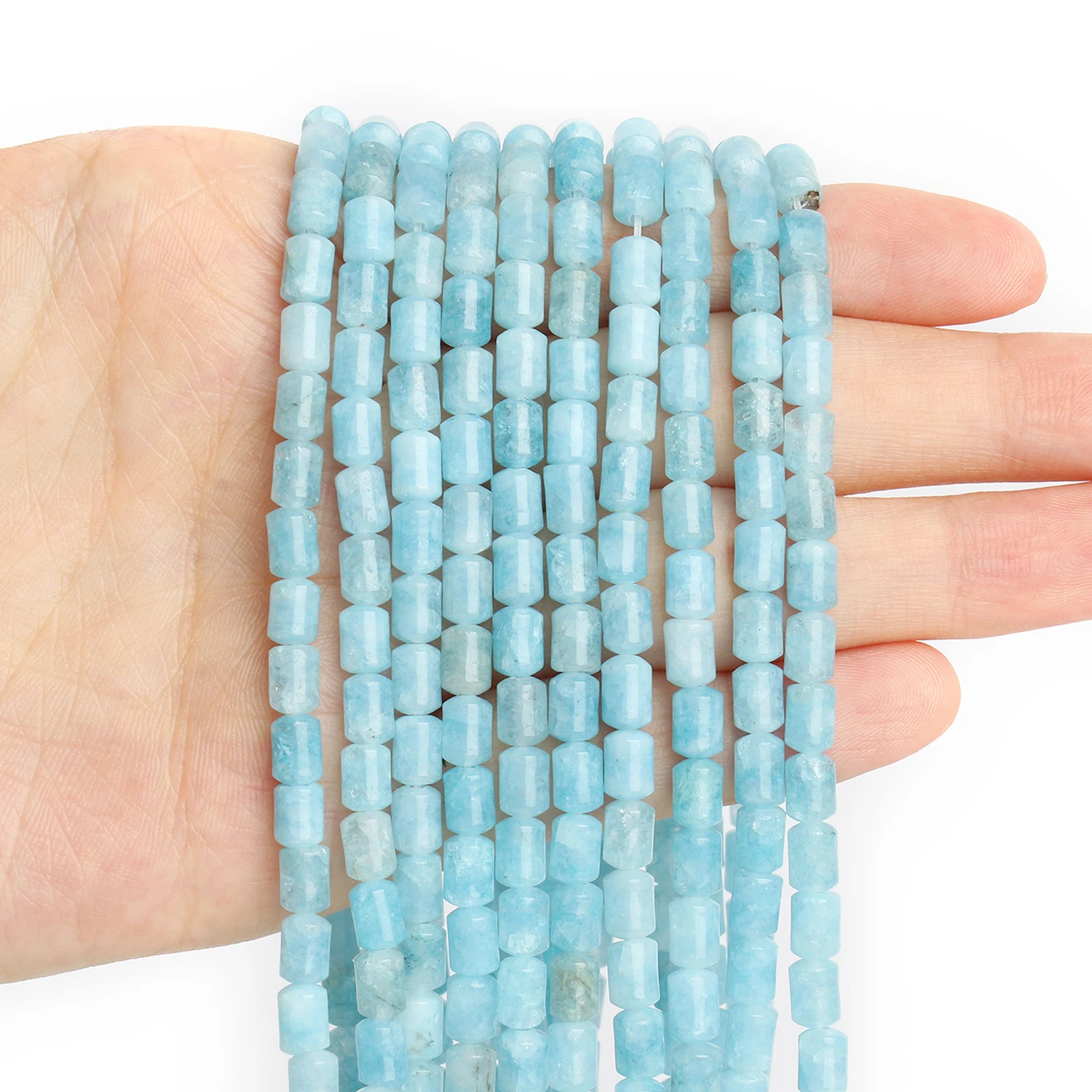 6x4mm Zylinder Naturstein Perlen Jade Amazonit Spalte Lose Spacer Perlen Für Schmuck Machen Liefert Diy Charms armband 15'' – Detail 12
