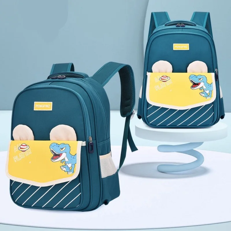 Cute Grade 1-3 Children Rabbit Dinosaur Cartoon Backpacks New Girls Boys Students Lightweight Reflective Schoolbags All-match