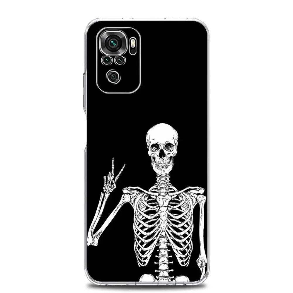 Clear Skeleton Design Phone Case – Transparent Fun Print Cover
