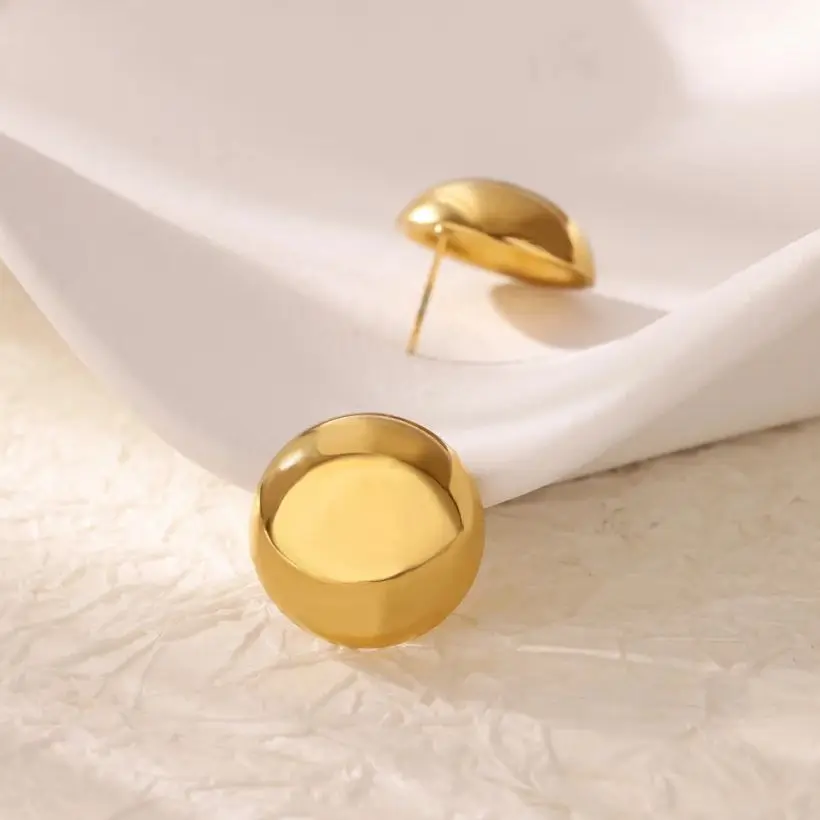Minimalist Stainless Steel Earrings Gold Jewelry
