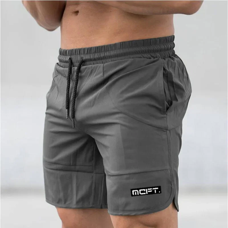 Men's Fitness Running Pants Summer Black Stretch Breathable Cool Shorts 4