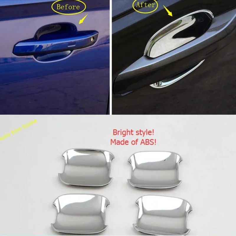 

Outside Door Pull Handle Catch Bowl Decoration Panel Cover Trim Fit For Audi Q5 2017 - 2022 Chrome Exterior Accessories