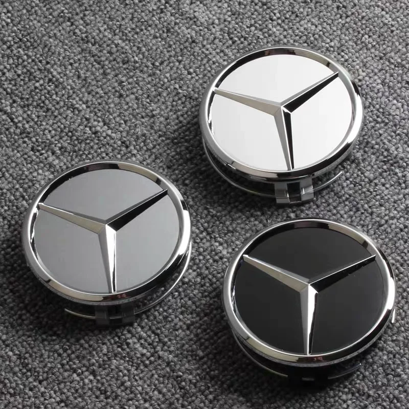 4pcs 75mm Car Wheel Center Caps Rims Hub Caps For Mercedes Benz W204 205 A B C E S CLA CLK ML GLK GLA GLB GLC CLAS