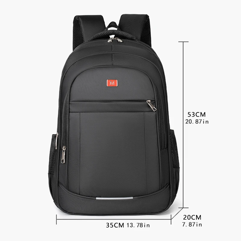 Large-capacity backpack, sturdy and durable schoolbag, equipped with padded laptop compartment, adjustable shoulder strap, comfo