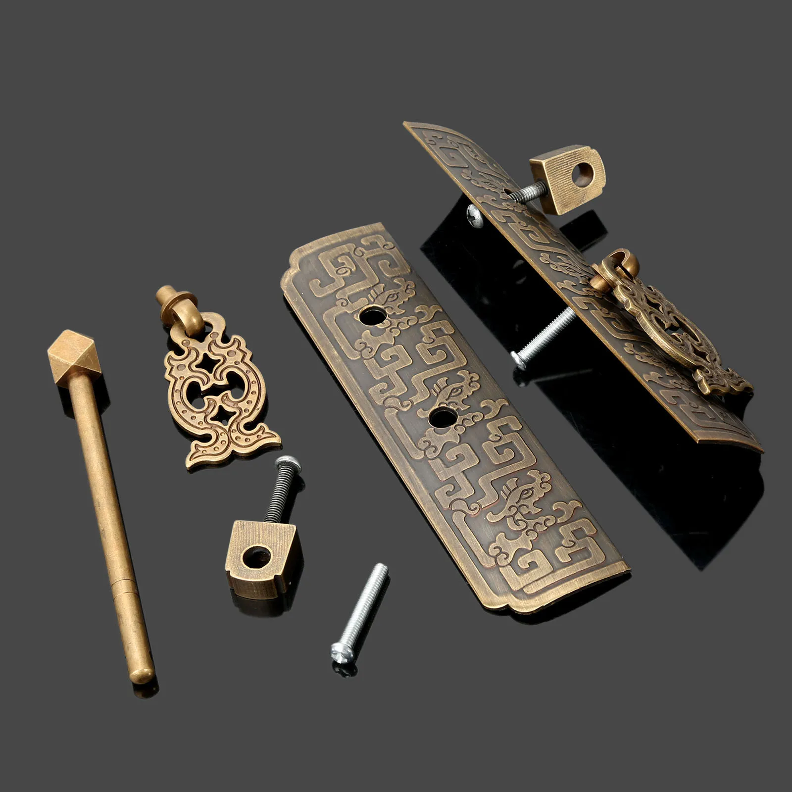 Nurlin Massiv Messing Vintage gebürstet Antik Bronze Kleider schrank Schrank Tür