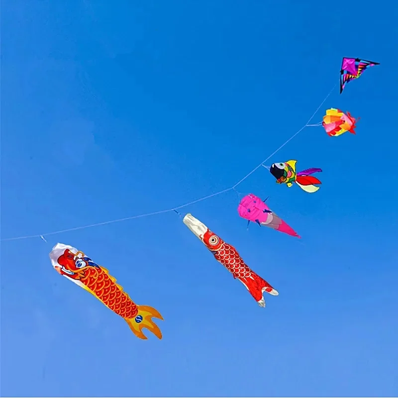 

free shipping large fish windsocks kite tails Outdoor games kite for children giant large kites professional kite power kite