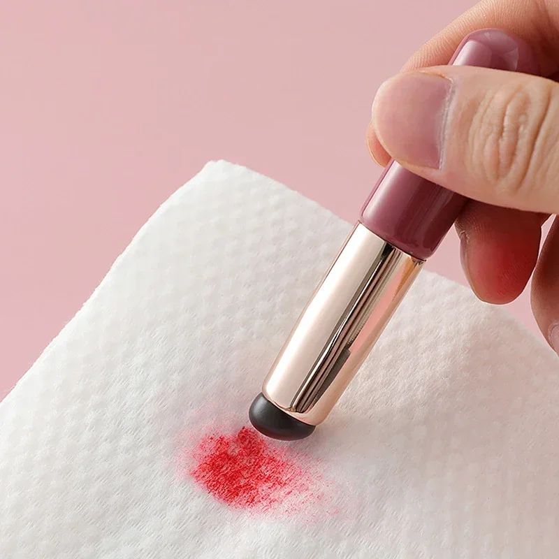 Silicone Lip Brush Angled Concealer Makeup Brush Tool Portable Round Head Like Fingertips Q Soft Lipstick Concealer Brushs