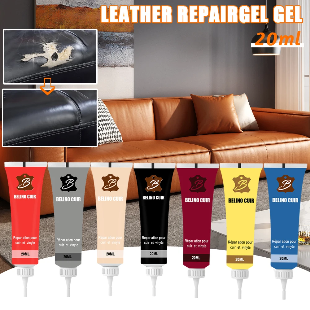 10 Color Car Seat Leather Repair Cream Vinyl Repair Filler Scratch  Restoration Cracks Liquid Leather Refinish Repair Cream 20ml - Paint Care -  AliExpress