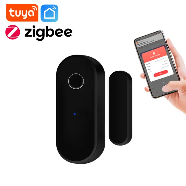 Tuya Zigbee Door Sensor Black Smart Home Window Detector APP Control Works With Zigbee Hub Automation 1