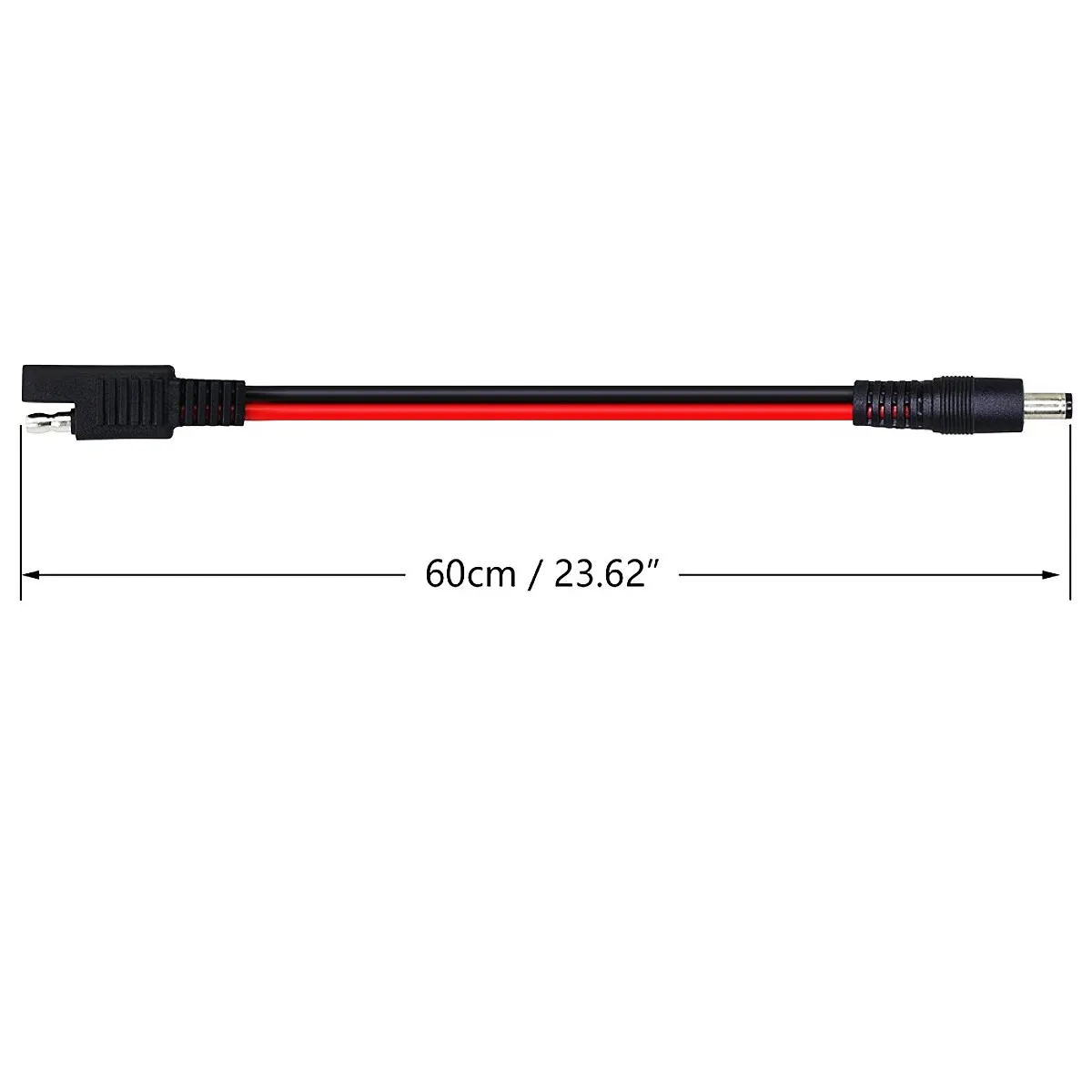 14AWG 60cm SAE to DC 5.5*2.1 mm Male Cable Quick Disconnect Wire Harness Extension Cable Portable Powers Motorcycle 2PCS/LOT