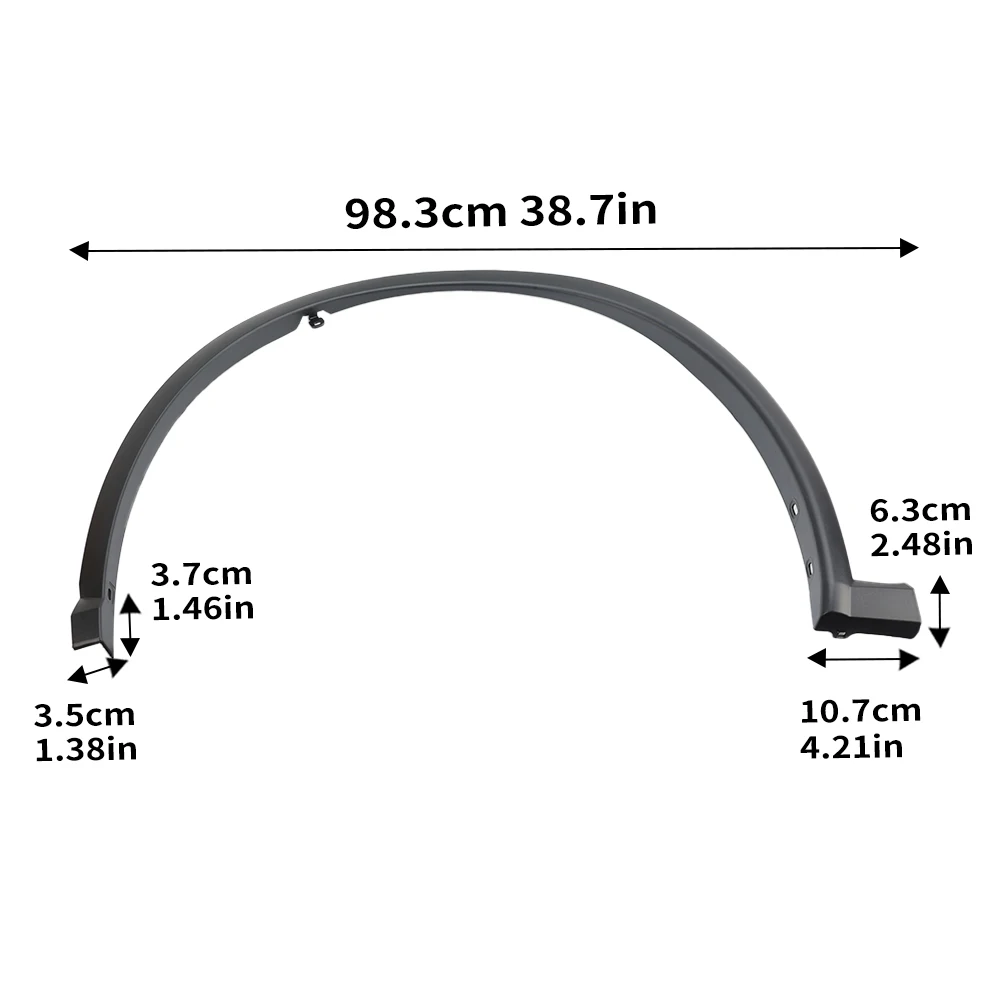 ? 닛산 무라노 2015-2022용 프론트 휠 아이브로우 펜더 머드가드, 펜더 플레어 교체 휠 아치 몰딩 트림 자동차 부품