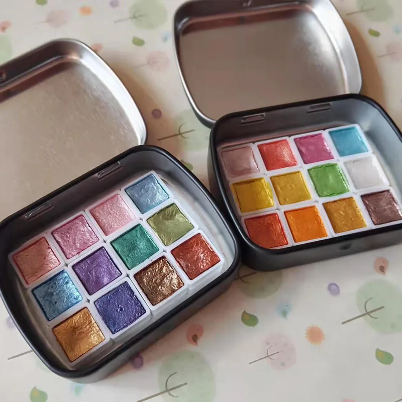 0.5ml Pearlescent Watercolor Pigment 12 Colors Watercolor Pigment