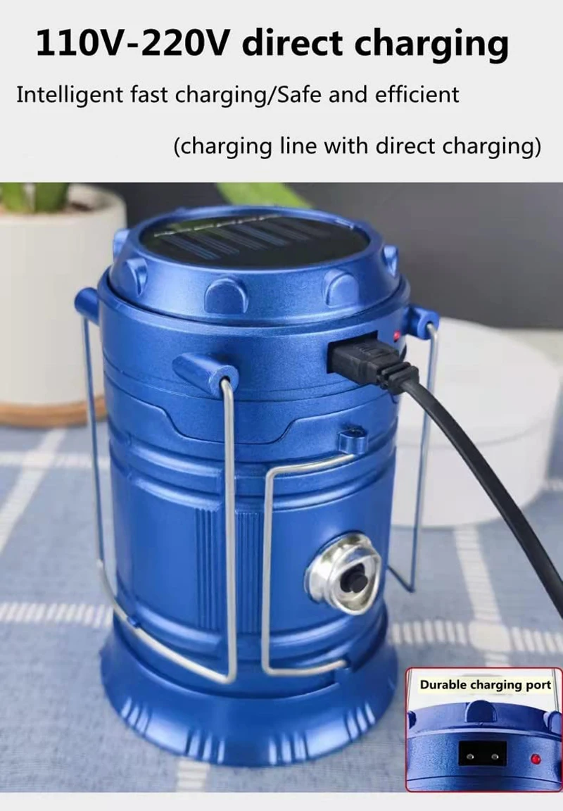 Alimentado a Energia Lanternas de Acampamento Mão para Iluminação ao ar Lanterna Portátil Solar Usb Recarregável Lâmpada Livre Dobrável Emergência Led Luz 6 Online shopping