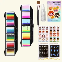Bowitzki Professional Face Paint  Body Paint for Kids Adults 6x10gm One Stroke Split Cake Rainbow Halloween Hypoallergenicity 1