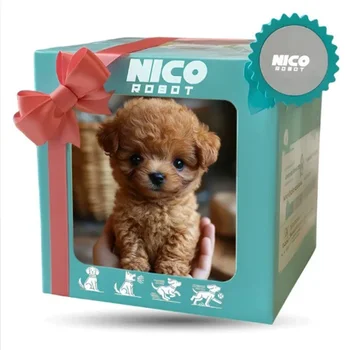 Giocattolo per cani di peluche intelligente che abbaia che cammina - Regalo elettrico interattivo per animali domestici per il compleanno dei bambini, compagno di animali realistico