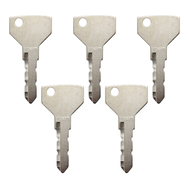 5Pcs Ignition Key 879480 AM879480 Compatible with Yanmar Tractor EX450 EX2900 EX3200 SC2400 SC2450 Compatible with New Holland