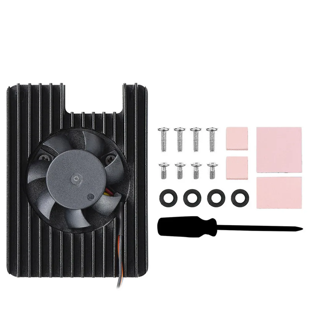 

12V 3007 1.6W 8000RPM Adjustable Speed Embedded Heatsink Cooler Radiator PWM Fan for Raspberry Pi Compute Module 4 CM4