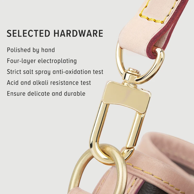 WUTA Crossbody Bag Strap Replacement for LV Neverfull Noe Genuine Leather Handbag Belts Adjustable Wide Shoulder Purse Straps