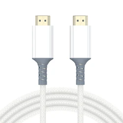 Premium White Braided 8K Ultra HD HDMI Cable - 5m (HDMI - HDMI white)