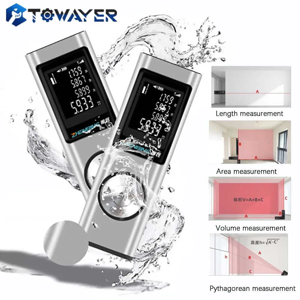 Laser Distance Meter Rangefinder Laser Tape Measure Digital Laser Rangefinder Angle Measure Range Finder Construction Tool