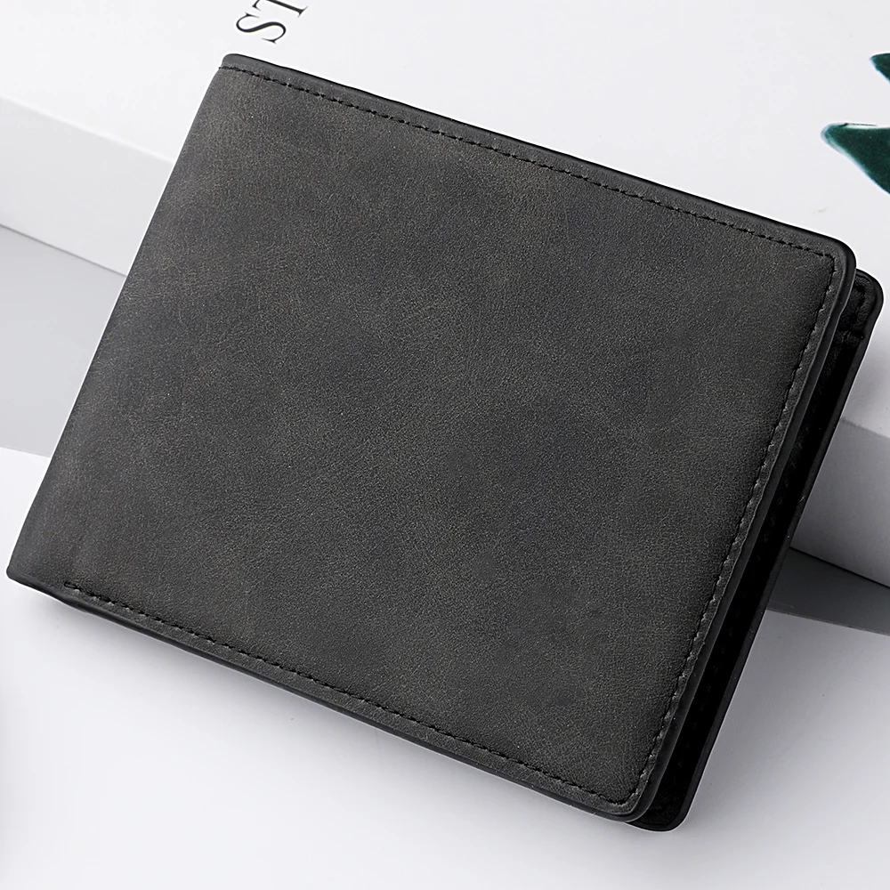 Sleek Ultra-Thin Zippered Men's Wallet with Coin Pocket