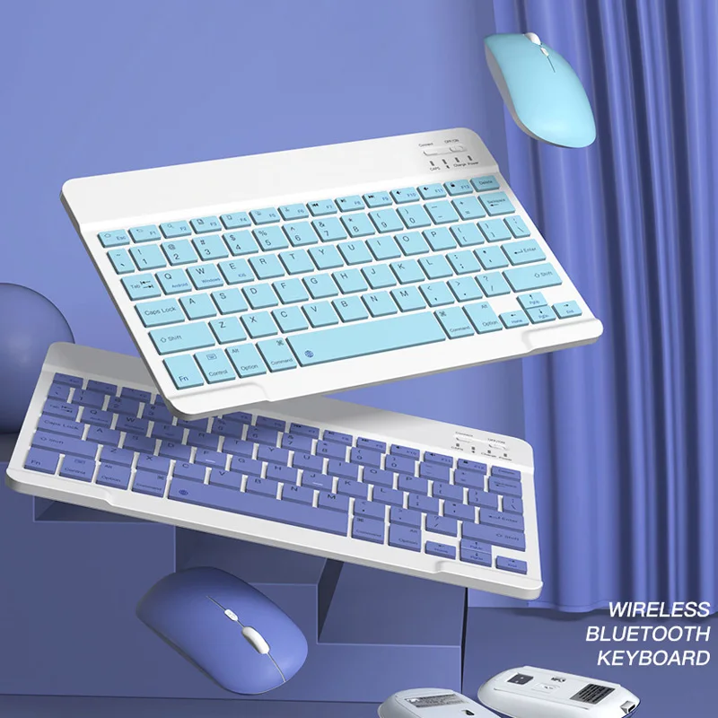 Wireless iPad Keyboard For Bluetooth Keyboard and Mouse Set 10 Inch Rechargeable Bluetooth For Korean Russian Portuguese Arabic