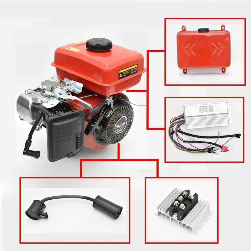 Acessórios do Gerador da Gasolina do Veículo Motorizado Elétrico Tubulação da Exaustão Cabo da Bateria Caixa de Óleo