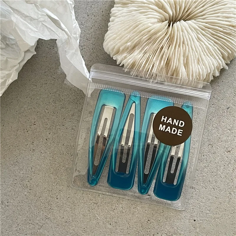 4 Stück/Set Bunte Öl- und Wassertropfen-Haarspangen für Mädchen, einfache BB-Clips für Ponyfransen, rosa Haarspangen, niedliche Haarnadel-Accessoires – Detail 5