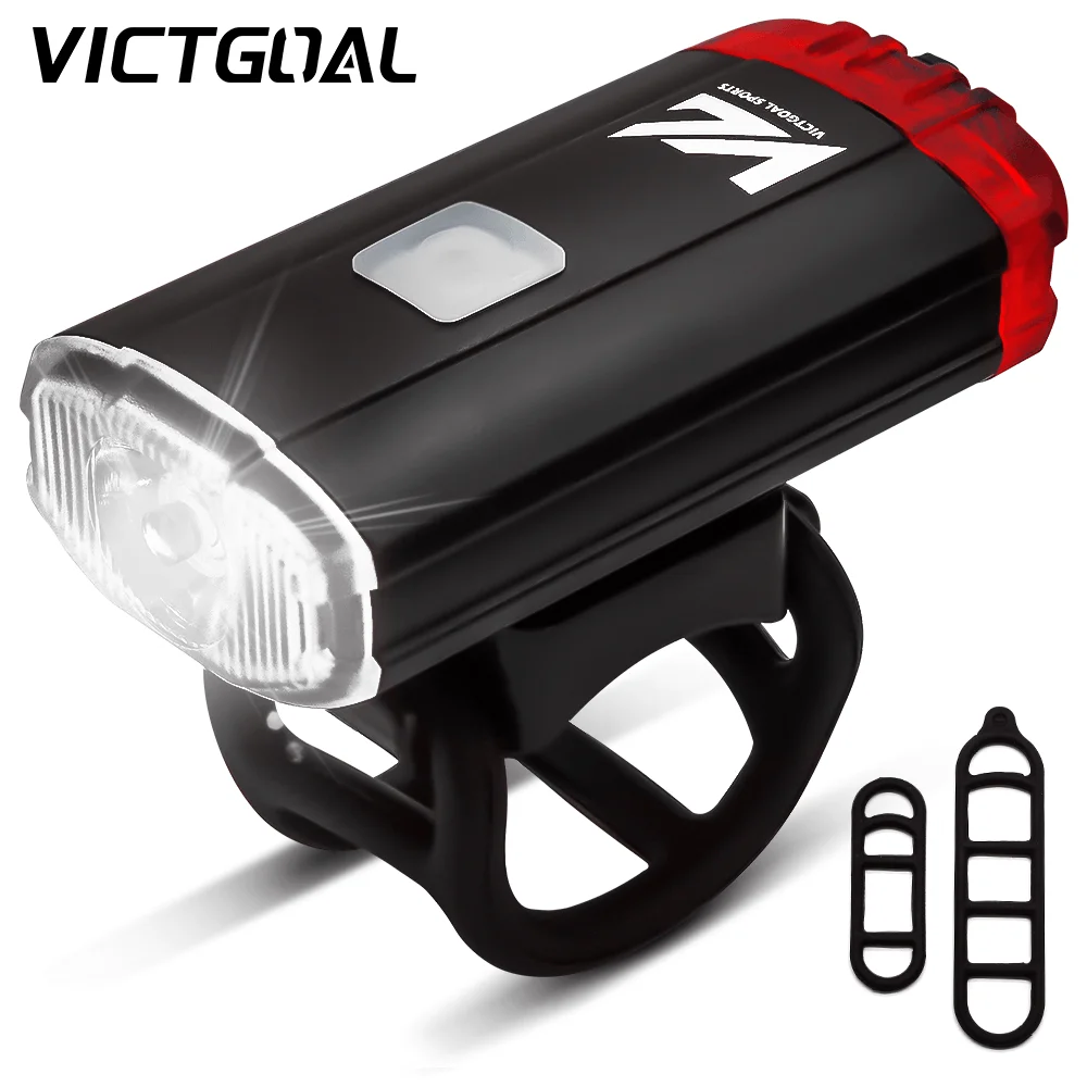

VICTGOAL 2-IN-1 Bicycle Helmet Light USB Flashlight LED Cycling Front Rear Lamp MTB Taillight Electric Mountain Bike Accessories