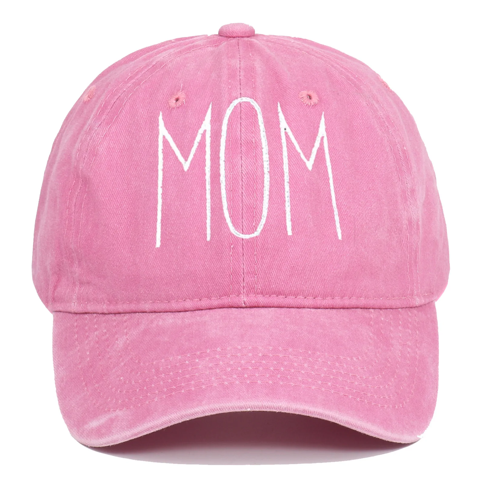 Letter DAD MOM Embroidery Hats For Women Men Washed Cotton Baseball Cap Retro Casual Unisex Sports Sun Hat 6