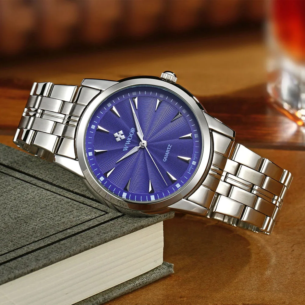 WWOOR Luxury Brand Exquisite Watch For Men Casual Minimalist Waterproof Stainless Steel Quartz Men's Watches Reloj Hombre Gifts