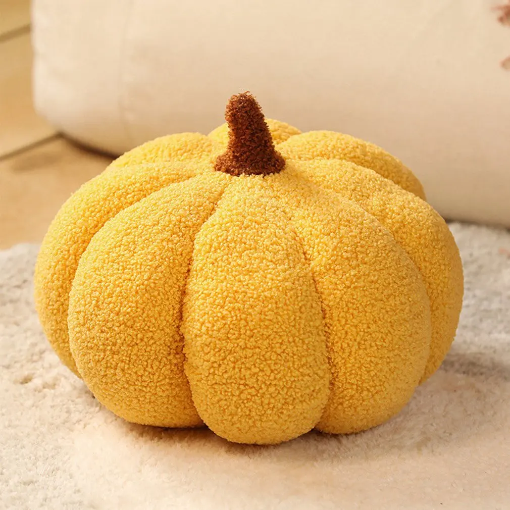 20cm Soft Pumpkin Pillow Kawaii Pumpkin Plush Toy Soft Plant Stuffed Doll Holidays Props Decorative Throw Pillow for Kids