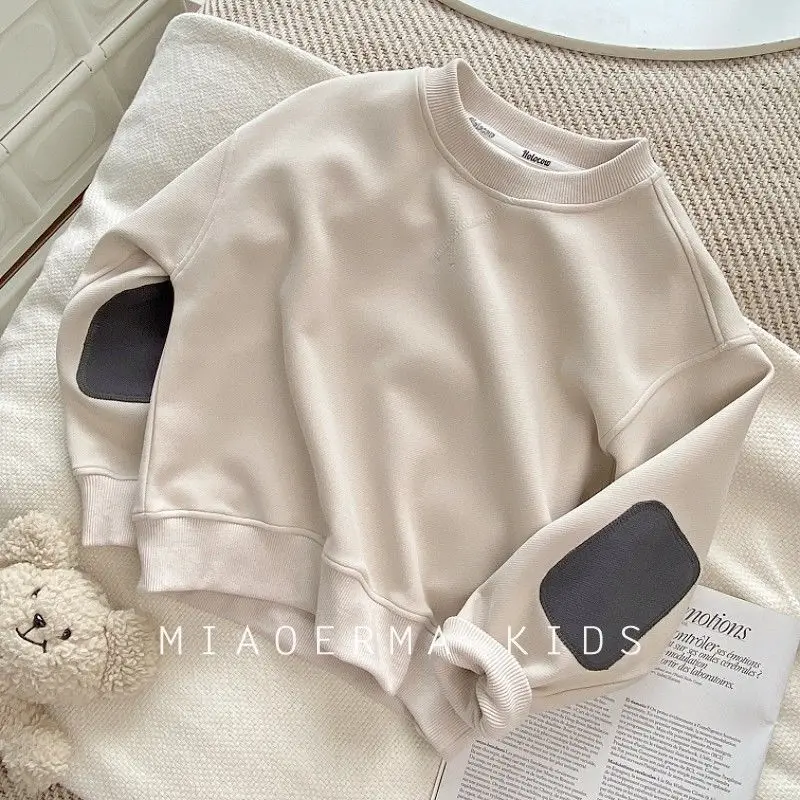 Frühling Herbst Kinder Sweatshirts 1-10Y Jungen Patchwork Casual Pullover Tops Trainingsanzug Koreanische Kleinkind Tragen Für Kinder Kleidung Neue – Detail 6