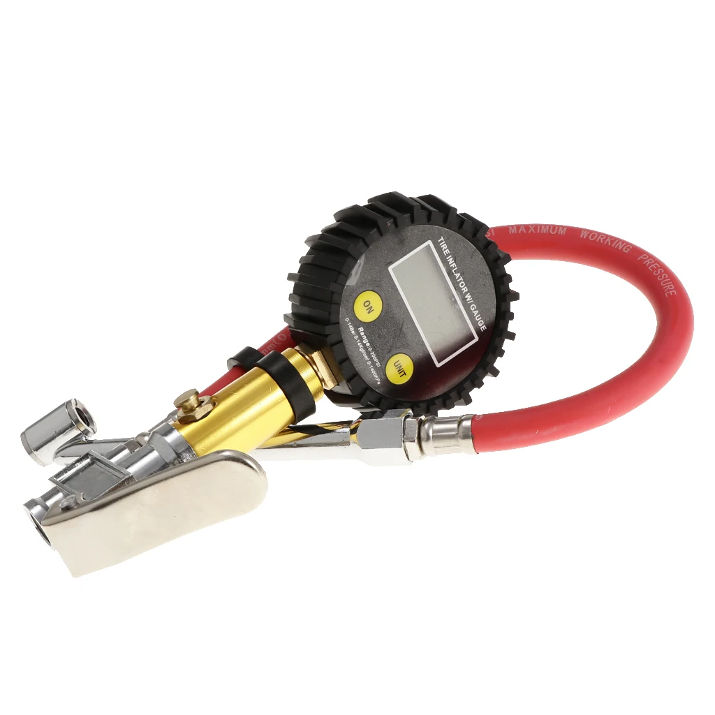 

Цифровой шиномонтажный манометр 230 PSI, гибкий шланг