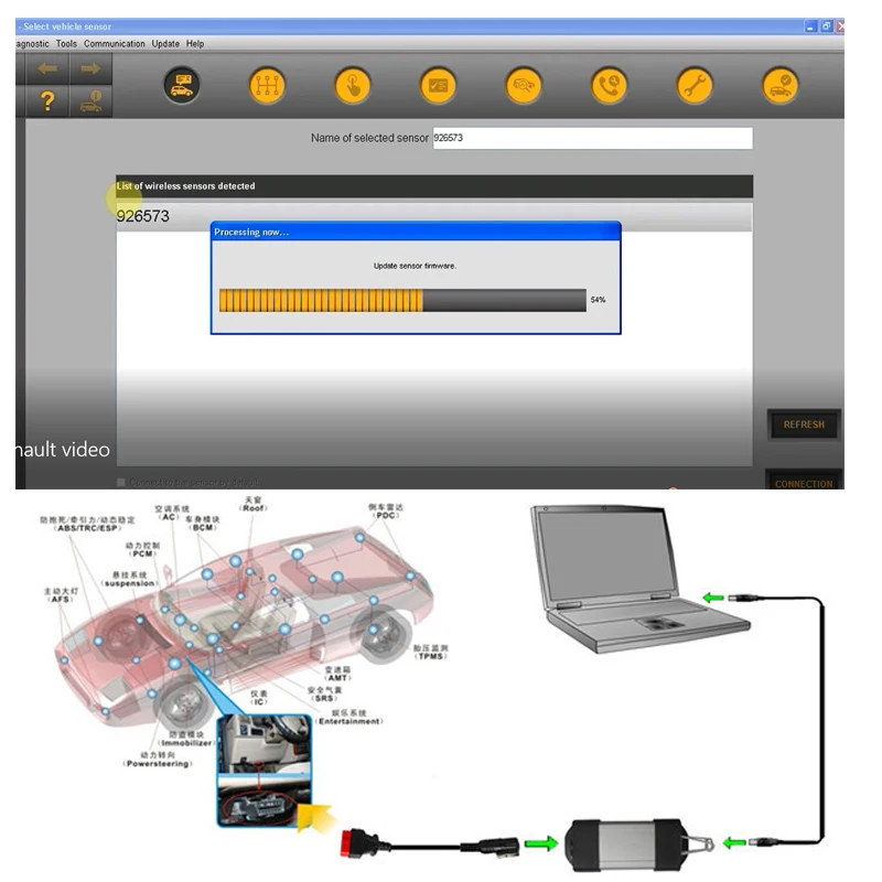 V236 Can Clip ForRena-t Car Diagnostic Tool CAN- M Interface OBD2 Car Scanner update reprog Can Clip V236 car scanner