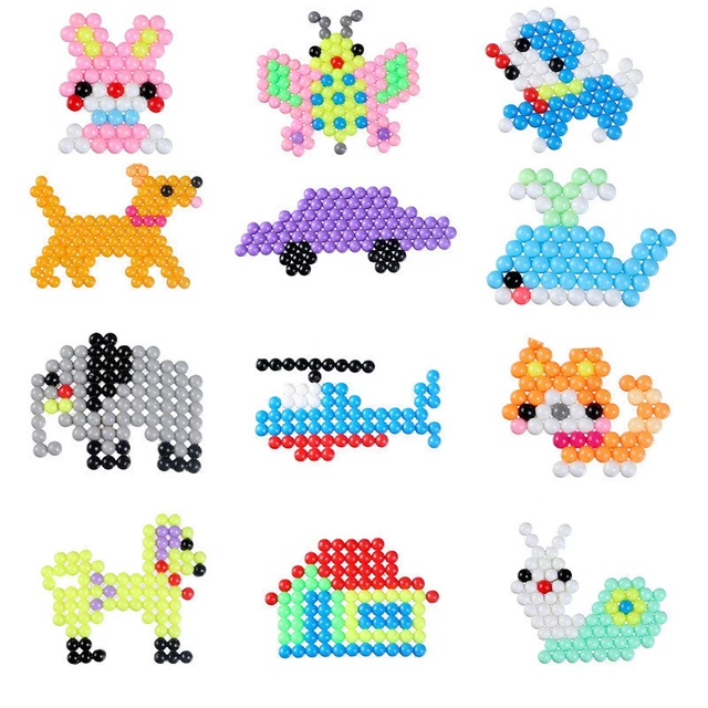 Kids Perler Pegboard Water Bead Animal Molds Accessories Magic Bead Jigsaw  3d Puzzle Educational Toys Diy Children Magic Beads - Puzzles - AliExpress