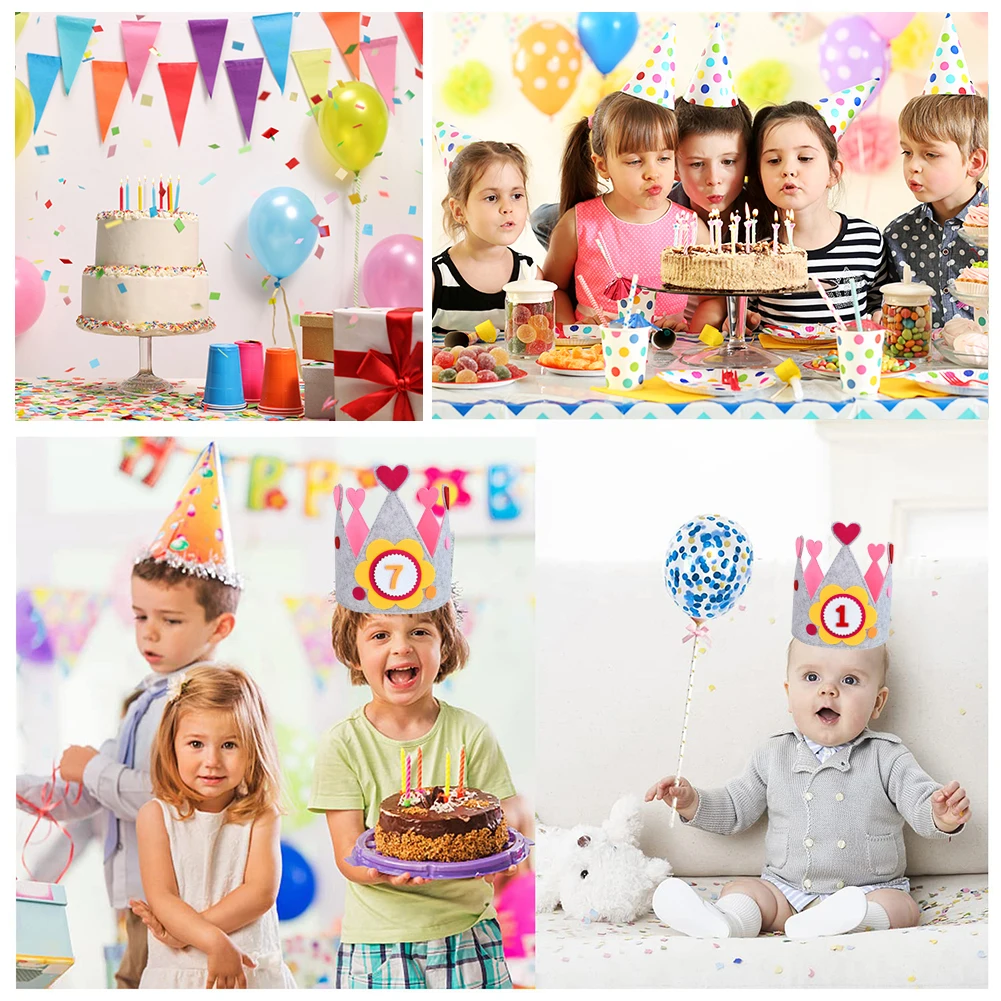 Children DIY Crown Durable Creative Handmade Birthday Party Hat Children Day Gift for Girls Boys Birthday Party Decor
