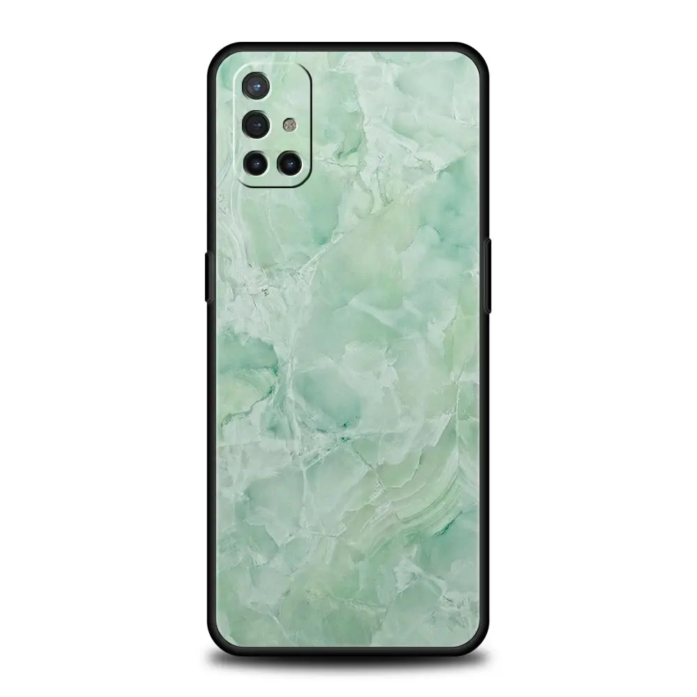 Elegant Marble Design Soft Silicone Phone Case - Black Cover
