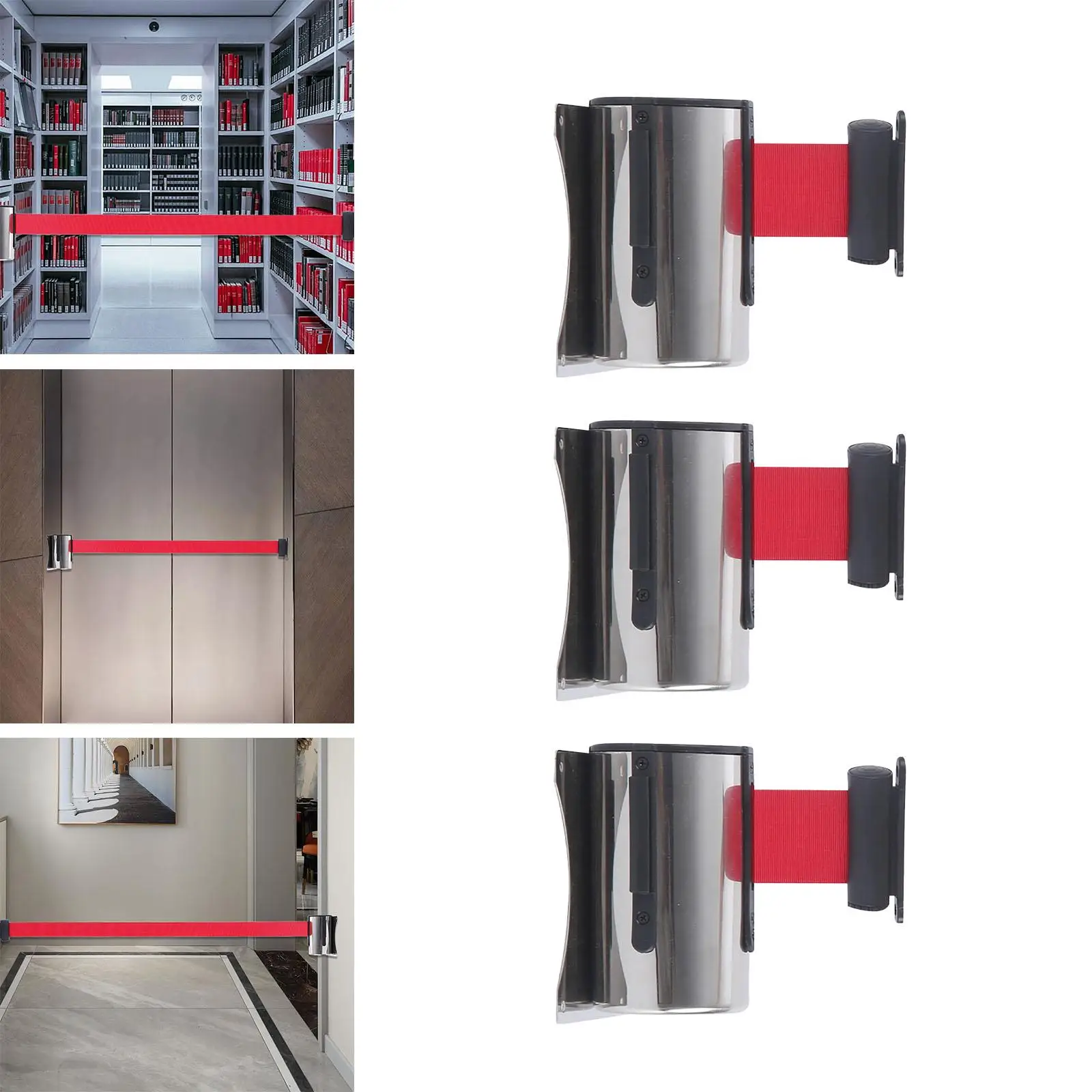 Retractable Barrier Belt Telescopic Belt for Indoor Shop Warehouse Aisle