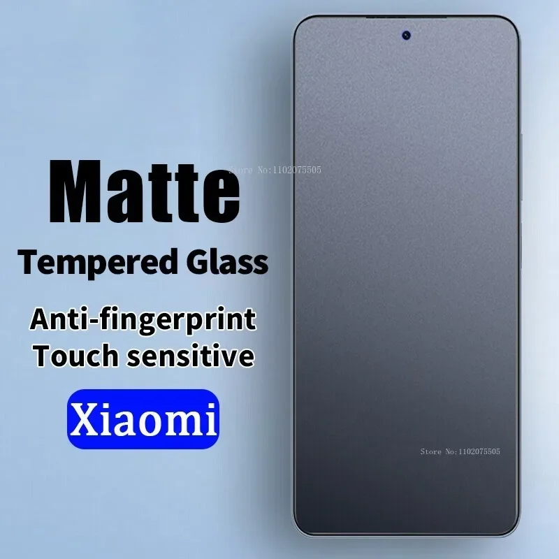 

2Pcs Matte Tempered Glass for Xiaomi Mi 12 Lite 12T Poco X5 Redmi Note 10 Pro Plus 10S 10C 9 9A 9C 8 7 6 6A Screen Protectors