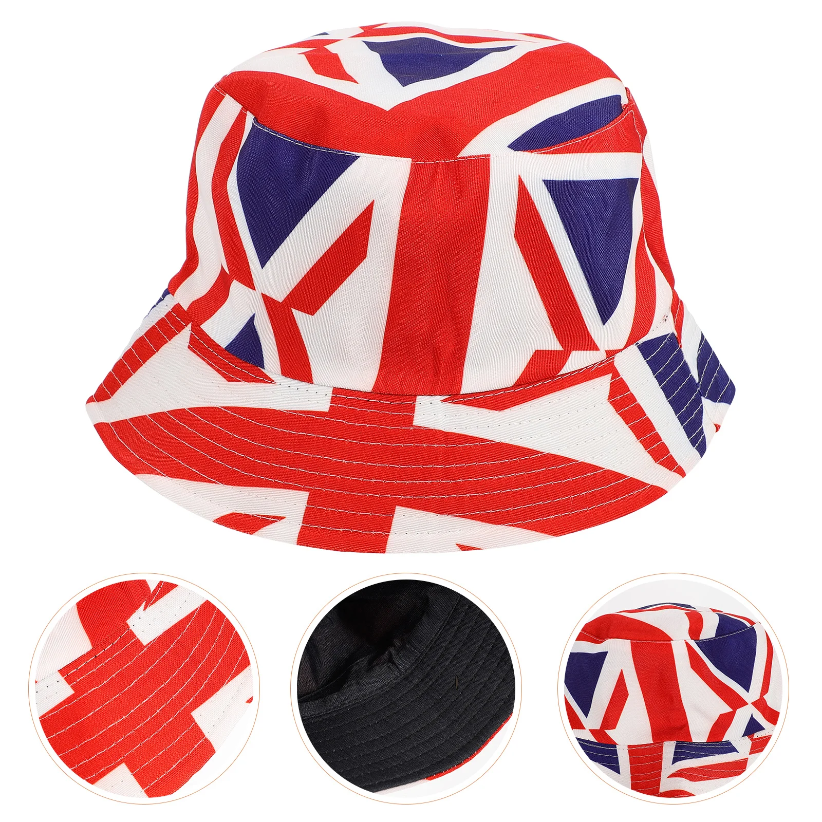 

Summer Caps Men Fisherman's Hat Bucket Union Jack Flag Fashionable Sun Travel UK Miss