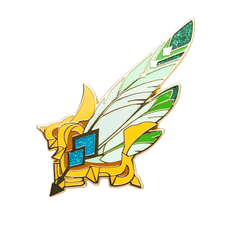 

Game Genshin Impacts feather Hard Metal Enamel Exquisite Badge Bag pendant accessories Pin Souvenir Decoration