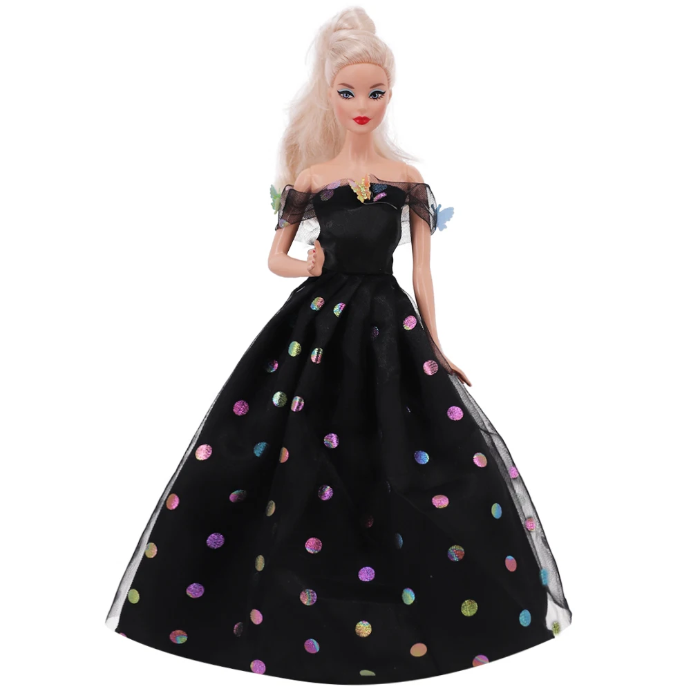 2023 Latest Dress Barbies Princess Dress +High Heels+Jewelry Suitable For 30cm Doll Accessories 1/6 BJD Clothes Doll House Gift 3