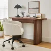 Juliet Oval Writing Desk Solid Wood Construction Elegant Finishes Spacious Drawer Curved Legs Versatile Design Easy Assembly 1