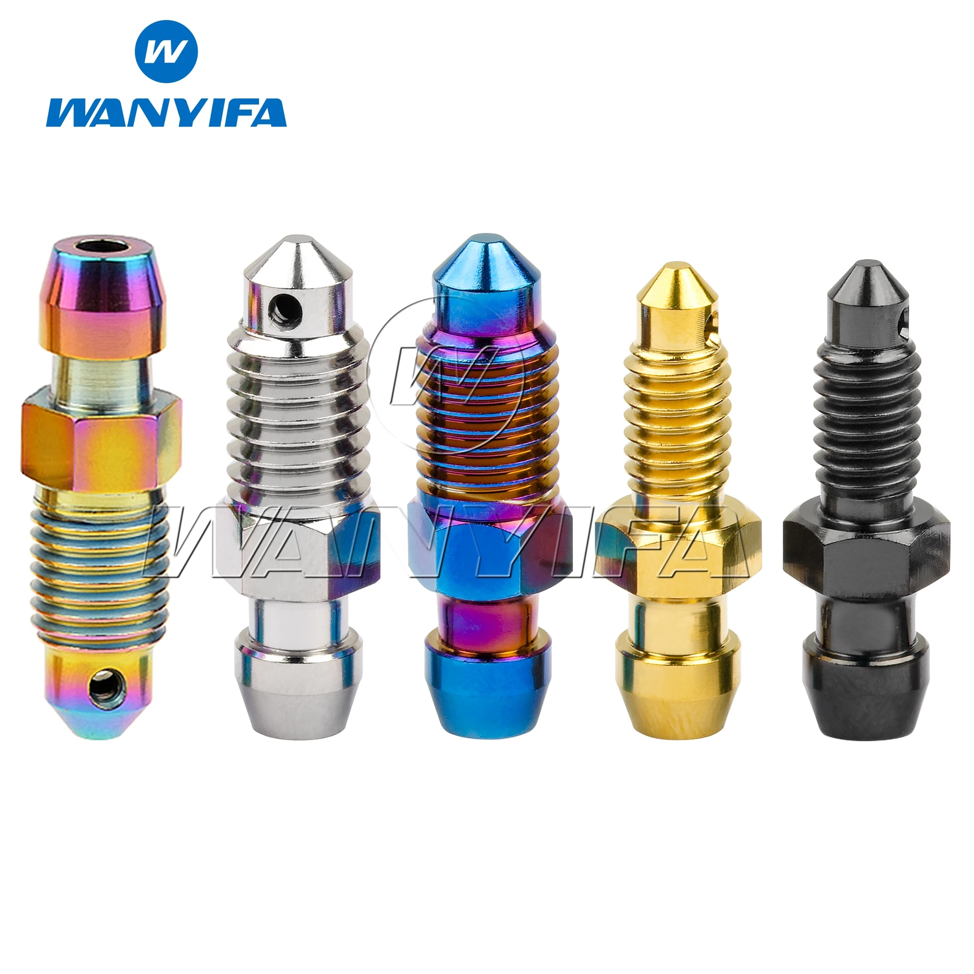 

Wanyifa Titanium Bolts M6 M8 1.0 1.25mm Pitch Motorcycle Brake Caliper Bleed Nipple Screws for Brembo Car/Frando Abalone