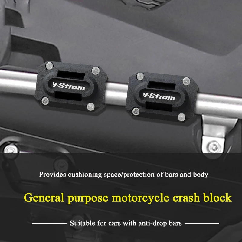 Protection Moteur Pour Suzuki V-Strom DL650/1000/1050 XT - Barre De Crash Et Bloc De Garde Décoratif Noir