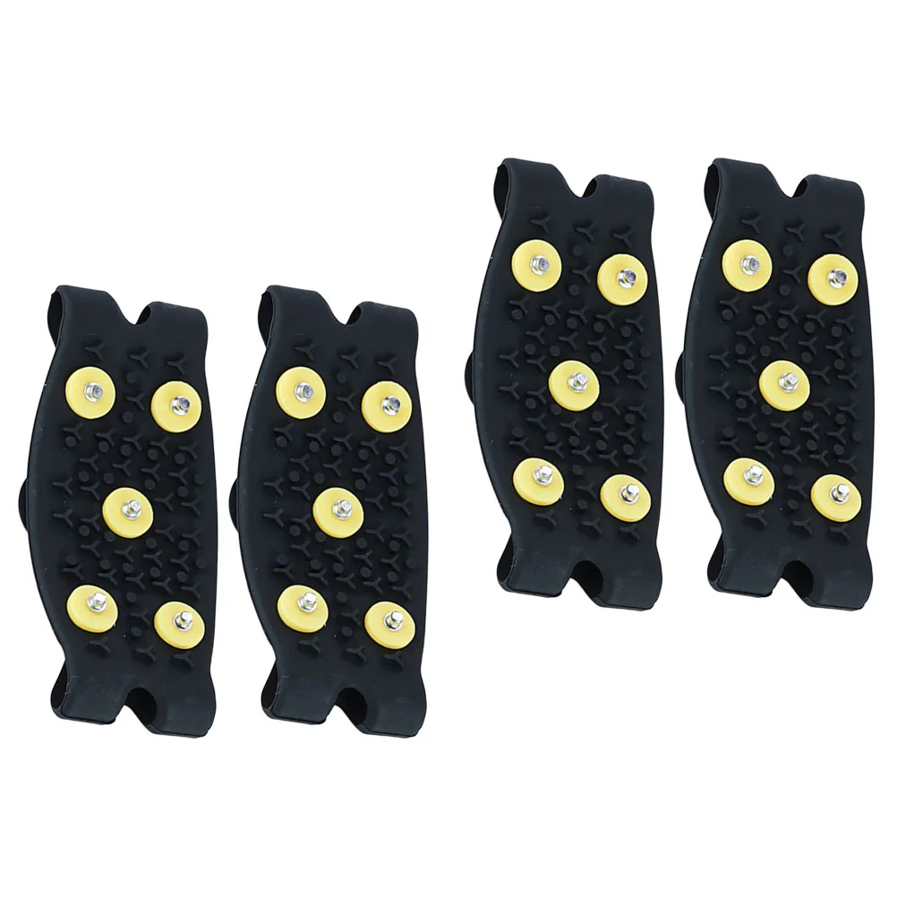 

2 Pairs Non-slip Shoe Covers Climbing Ice Grippers Outdoor Shoes Crampons Tpe Anti-slip Spikes