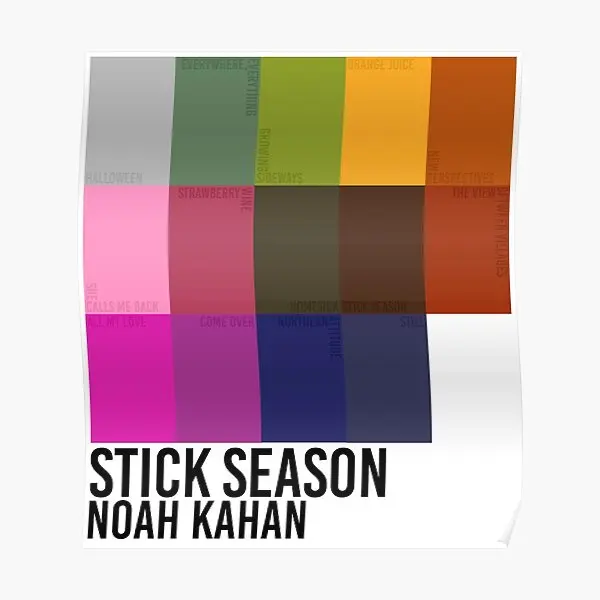 

Stick Season Album Color Palette Poster Mural Print Picture Modern Decoration Funny Vintage Home Art Painting Wall No Frame