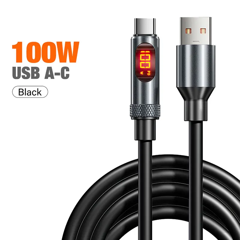 240W USB-C to Type-C Super Fast Charging Cable with LED Display